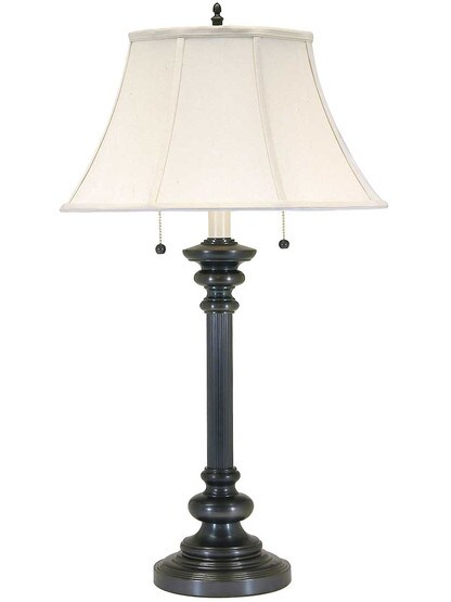 Newport Table Lamp with Twin Pull Chains in Oil-Rubbed Bronze.